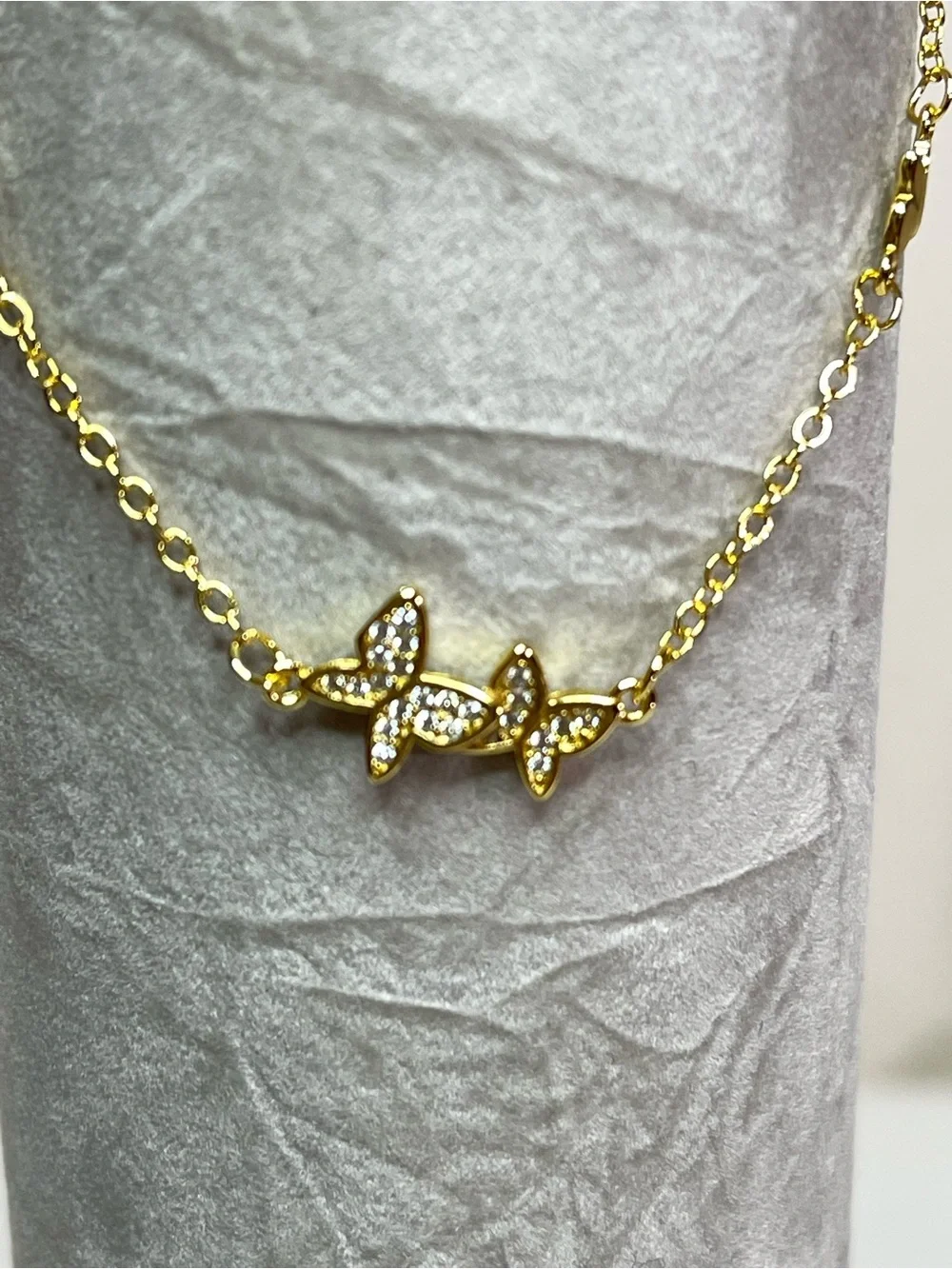 Delicate Gold Butterfly ankle bracelet,- Women Jewelry
